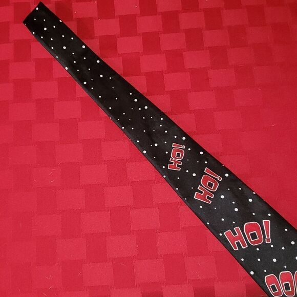 Noel Holiday Collection Ho! Ho! Ho! SANTA Festive Neck Tie - Picture 2 of 6
